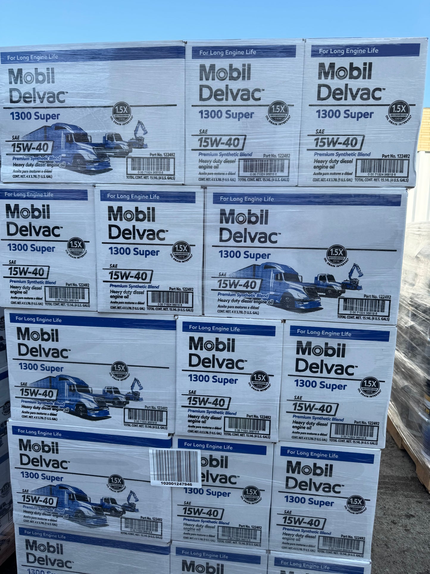 PALLETS OF MOBIL DELVAC 1300 SUPER SAE 15W-40