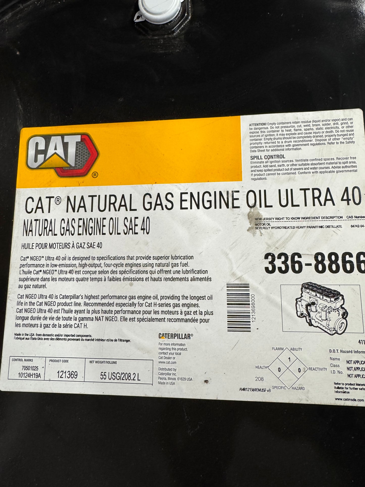 CAT 0W-40 55 GALLON DRUM FULL SYNTHETIC