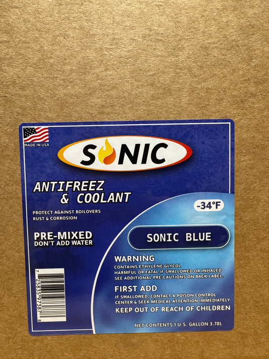 SONIC BLUE ANTIFREEZE & COOLANT -34 F