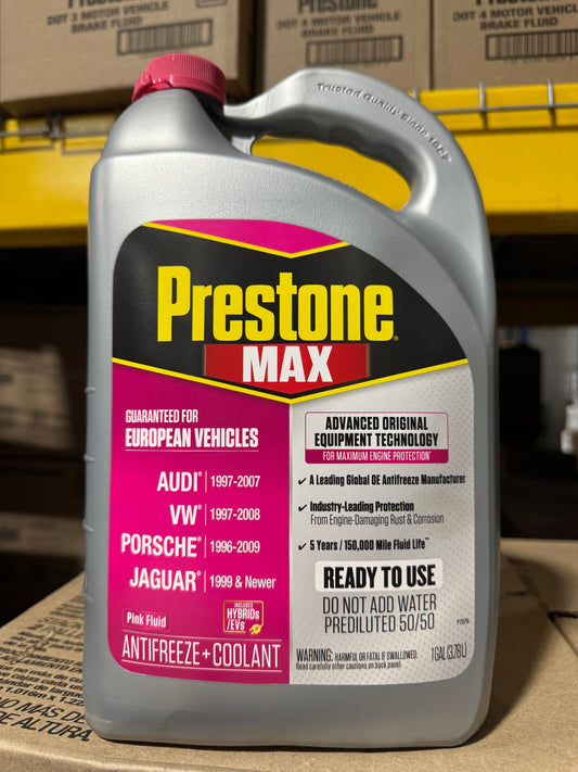 PRESTONE MAX ANTIFREEZE + COOLANT PINK FLUID